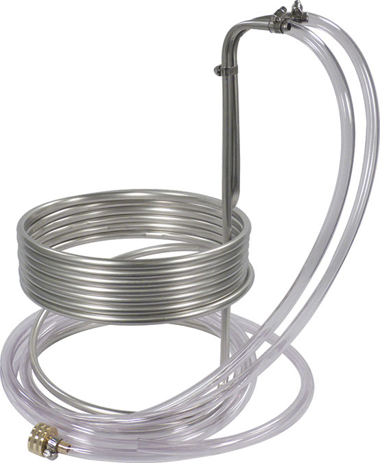 Stainless Steel Wort Chiller (25' x 3/8 in With Tubing)