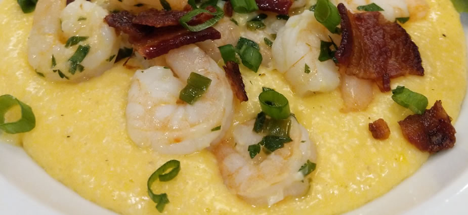 Shrimp and Beer-Cheese Grits