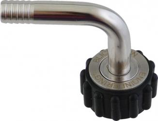 Blichmann Stainless QuickConnector - 3/8in. 90 Deg Elbow Barb