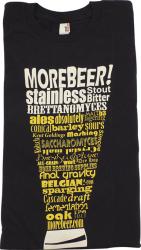 T-Shirt - Black MoreBeer! Beer Terminology Glass - L