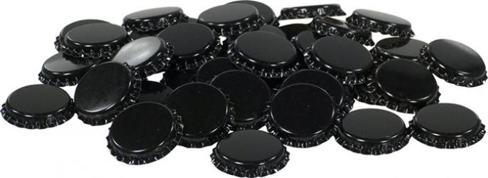 Black Bottle Caps (50)