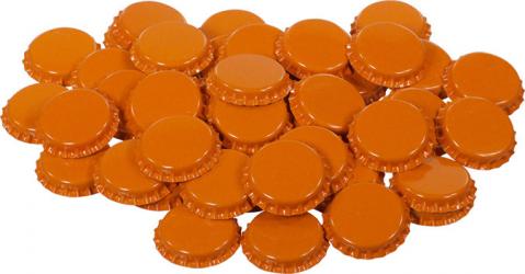 Orange Bottle Caps (50)