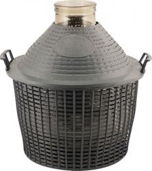 Glass Demijohn - 9 G (34 L) - Wide Mouth With Plastic Basket