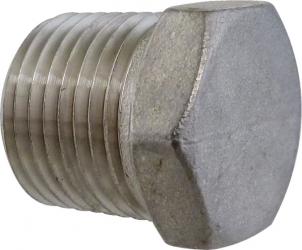 Stainless 1/2 in MPT Plug - Hollow