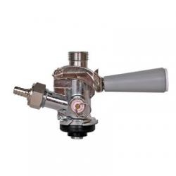 American "D" Keg Tap (Coupler - Sanke) with SS Probe - Grey Lever